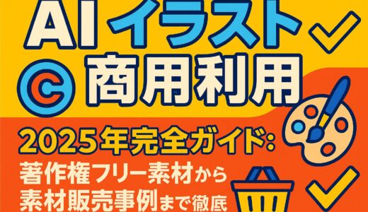 AI イラスト 商用利用 - 2025年完全ガイド：著作権フリー素材から素材販売事例まで徹底解説
