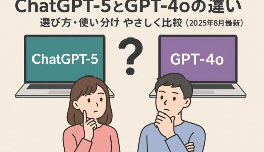 ChatGPT5とGPT-4oの違い：選び方・使い分けをやさしく比較【2025年8月最新】