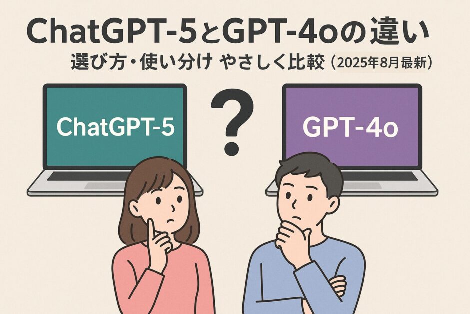 ChatGPT5とGPT-4oの違い：選び方・使い分けをやさしく比較【2025年8月最新】