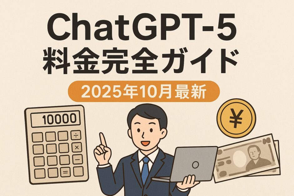 ChatGPT-5（GPT-5）料金完全ガイド【2025年10月最新】