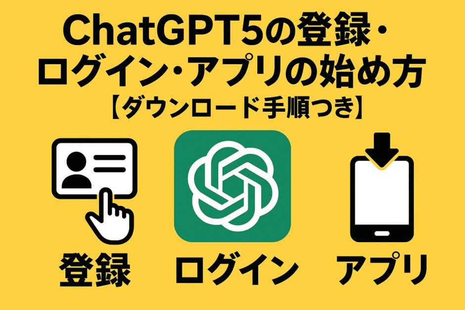 ChatGPT5の登録・ログイン・アプリの始め方【ダウンロード手順つき】