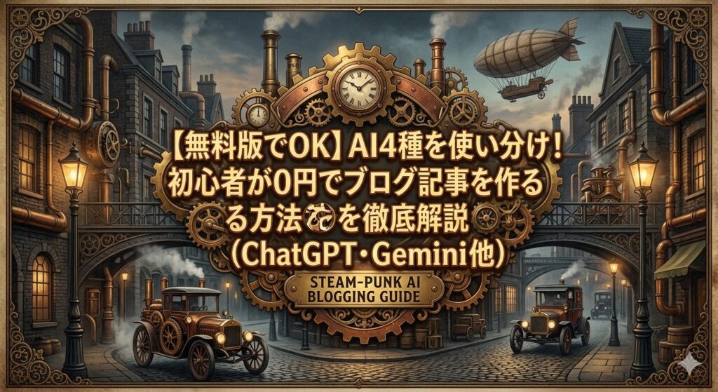 AIでの画像生成比較用のサンプル画像。Geminiを使用したアイキャッチ画像。高速モード。