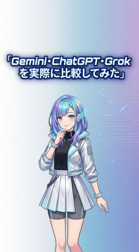 Grokの参照元ありでの画像生成サンプル。
