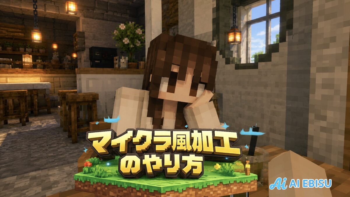 SNSで話題！いま流行りのマイクラ風加工のやり方！