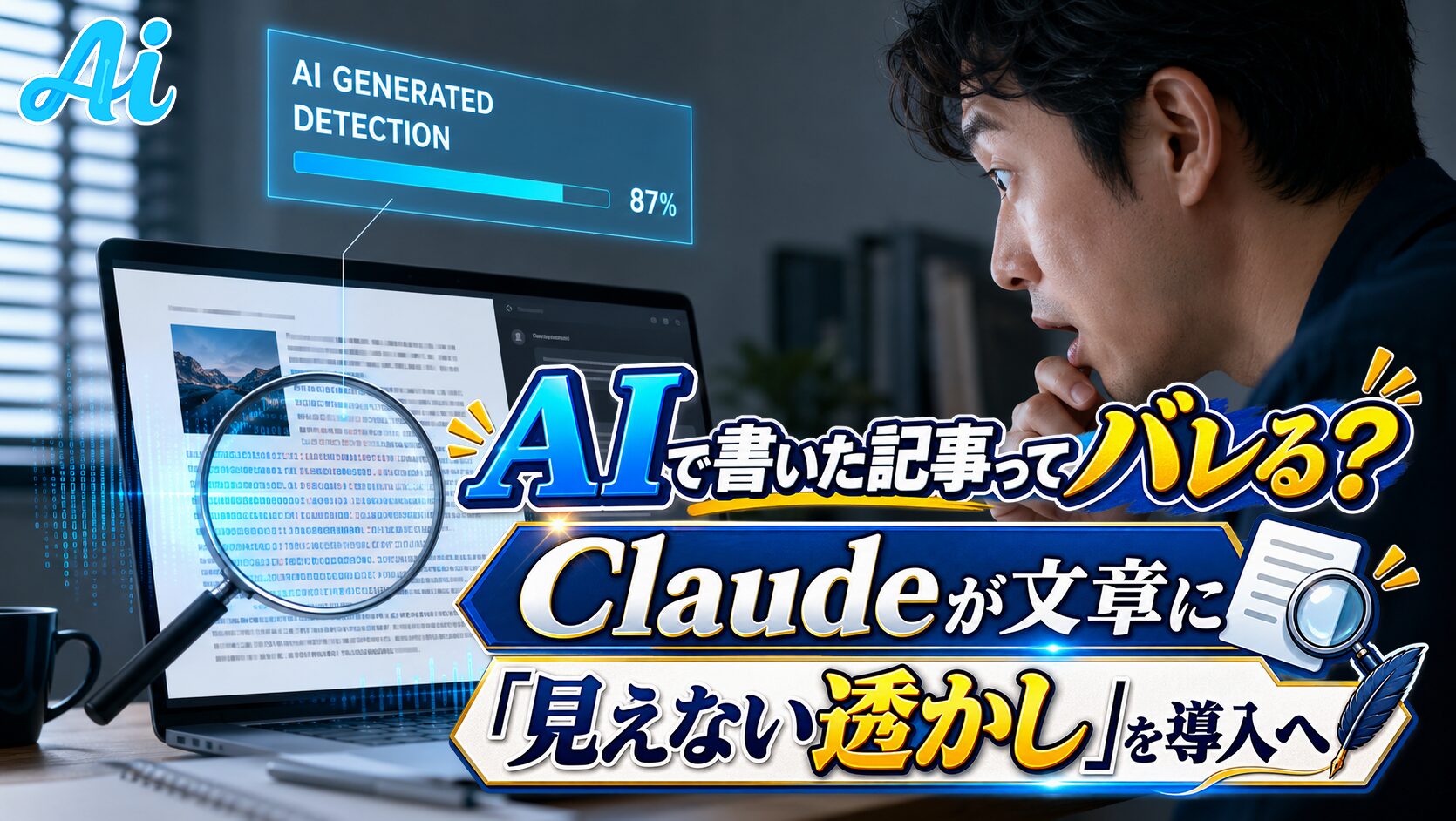 【話題】え、AIで書いた記事って“バレる”の？！ Claudeが文章に「見えない透かし」を導入へ