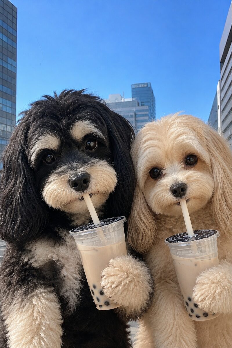 完成した小動物フォト（犬）
